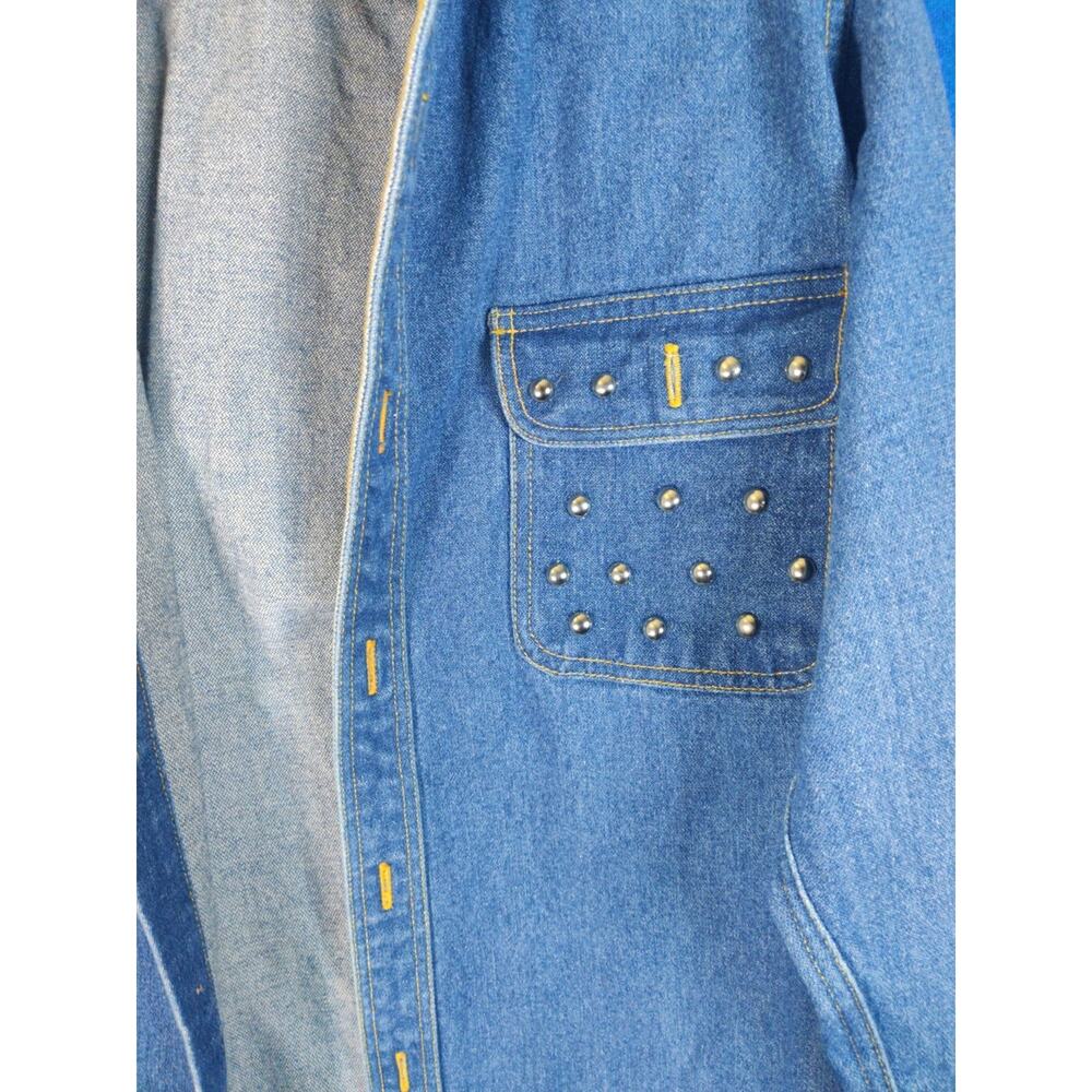 Vintage London Fog Denim Shirt Womens Small Outdoors Unlimited Studded Corduroy - Picture 4 of 14